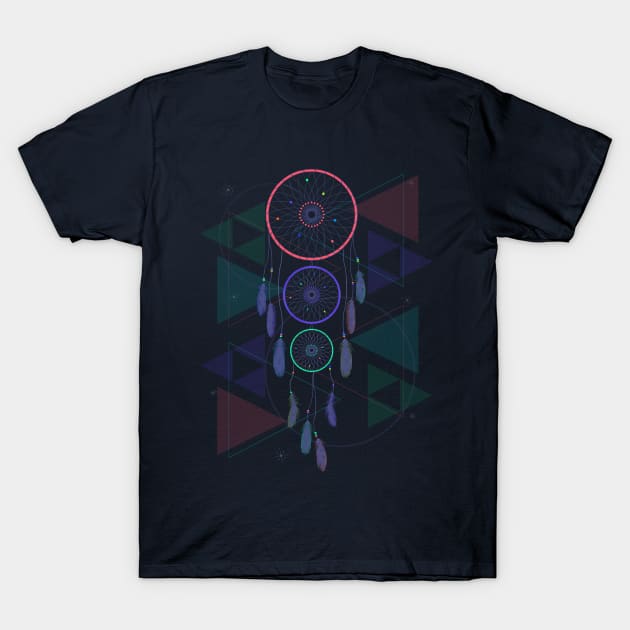 Psychedelic Dreamcatcher Ambiance T-Shirt by MellowGroove